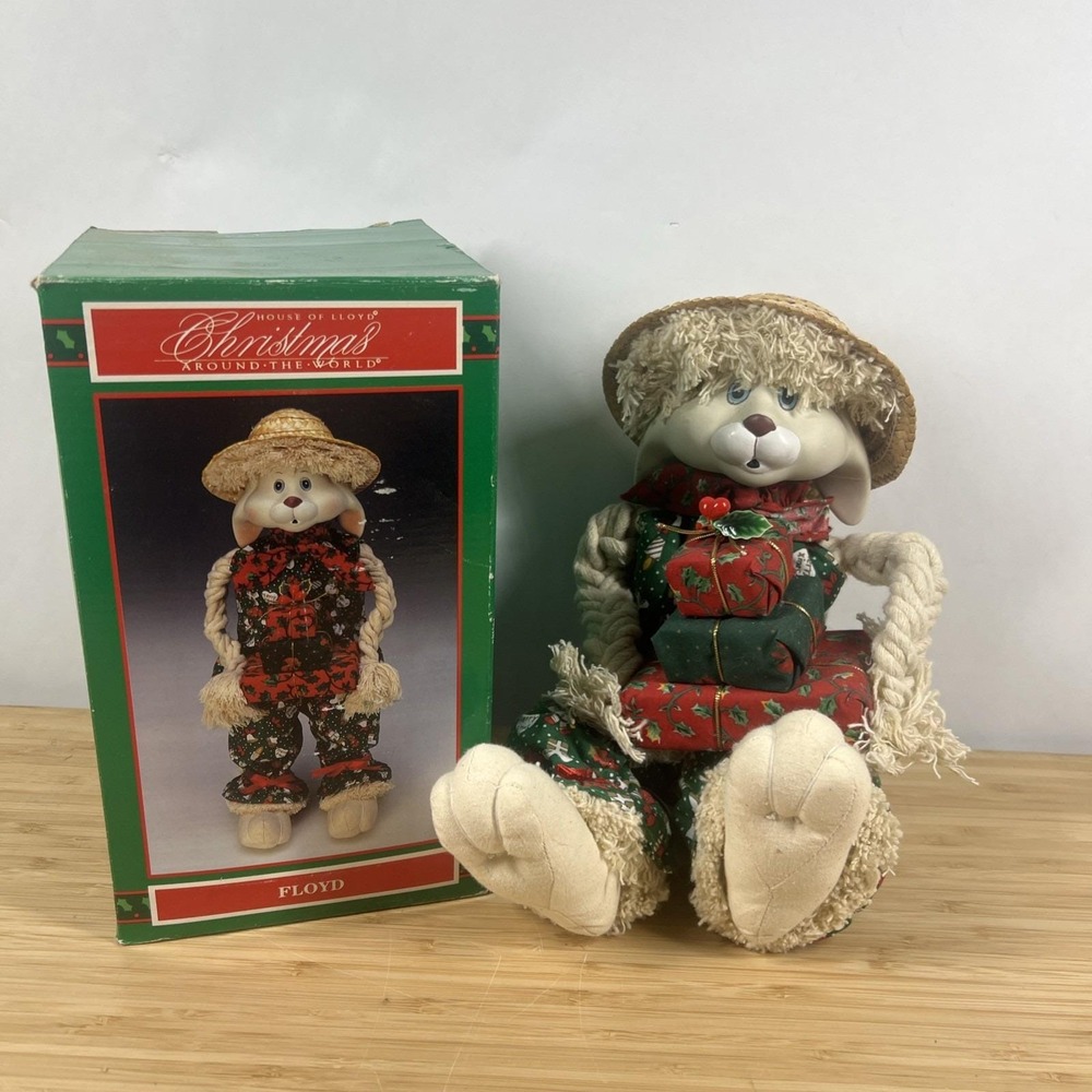 Vintage 90s House of Lloyd Christmas Around The‎ World Floyd Bunny 541857 W/Box